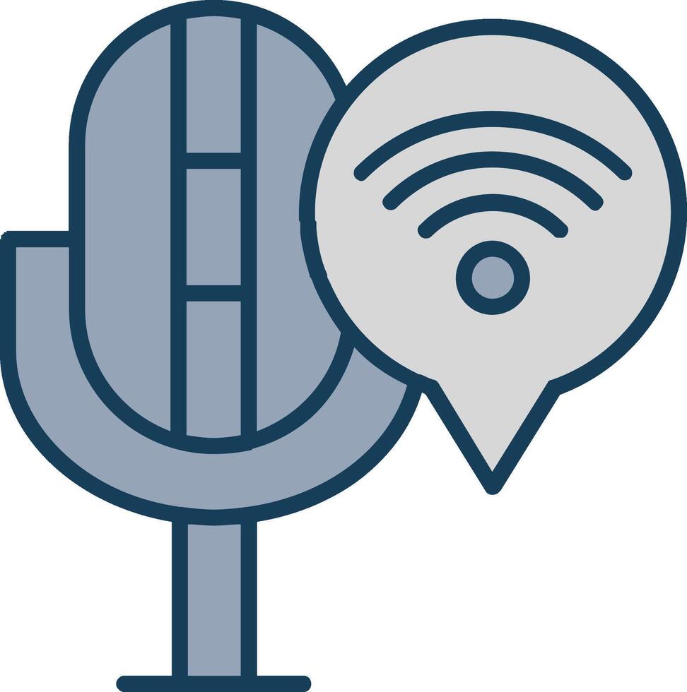 Connection Line Filled Grey Icon vector