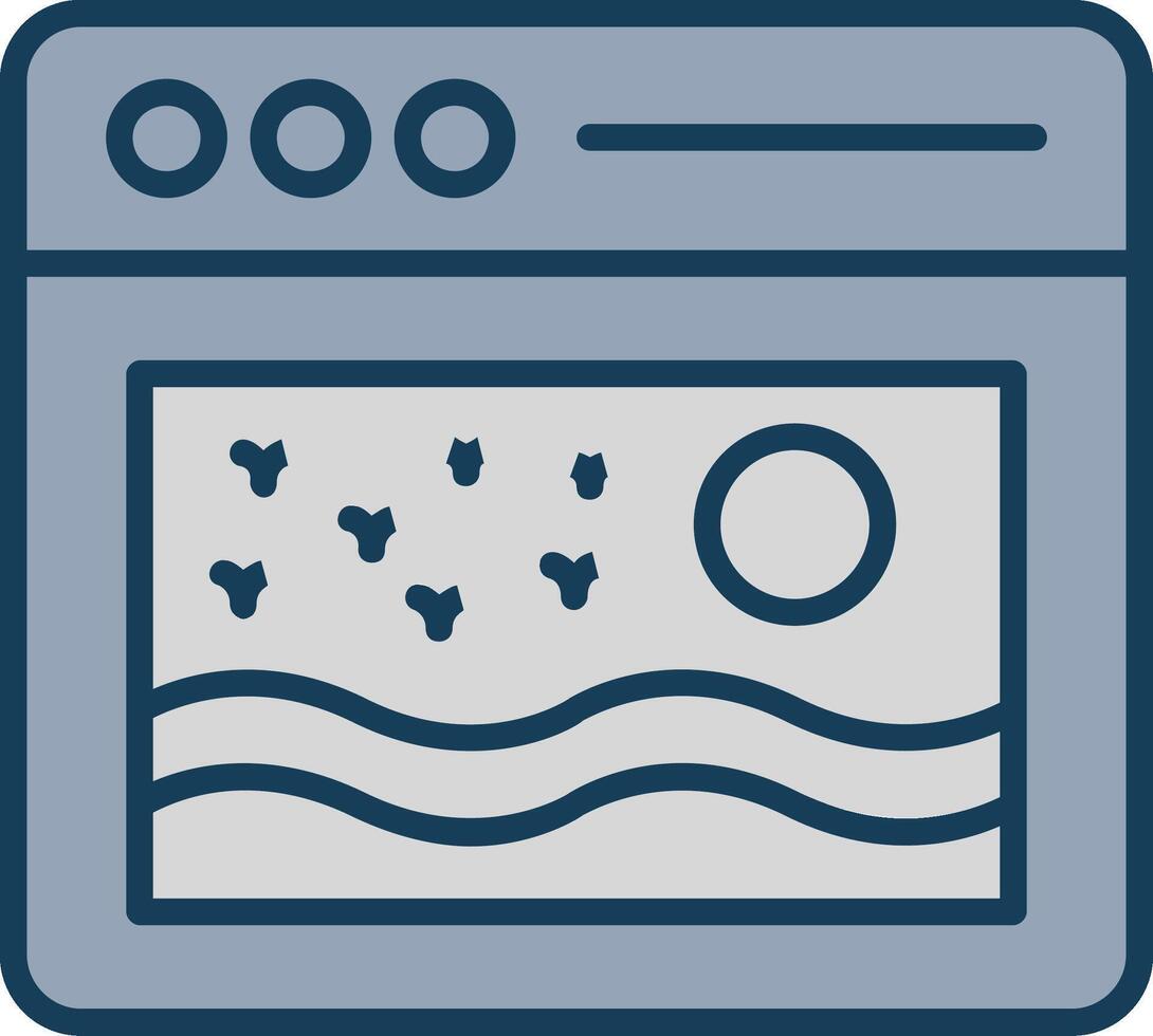 Browser Line Filled Grey Icon vector