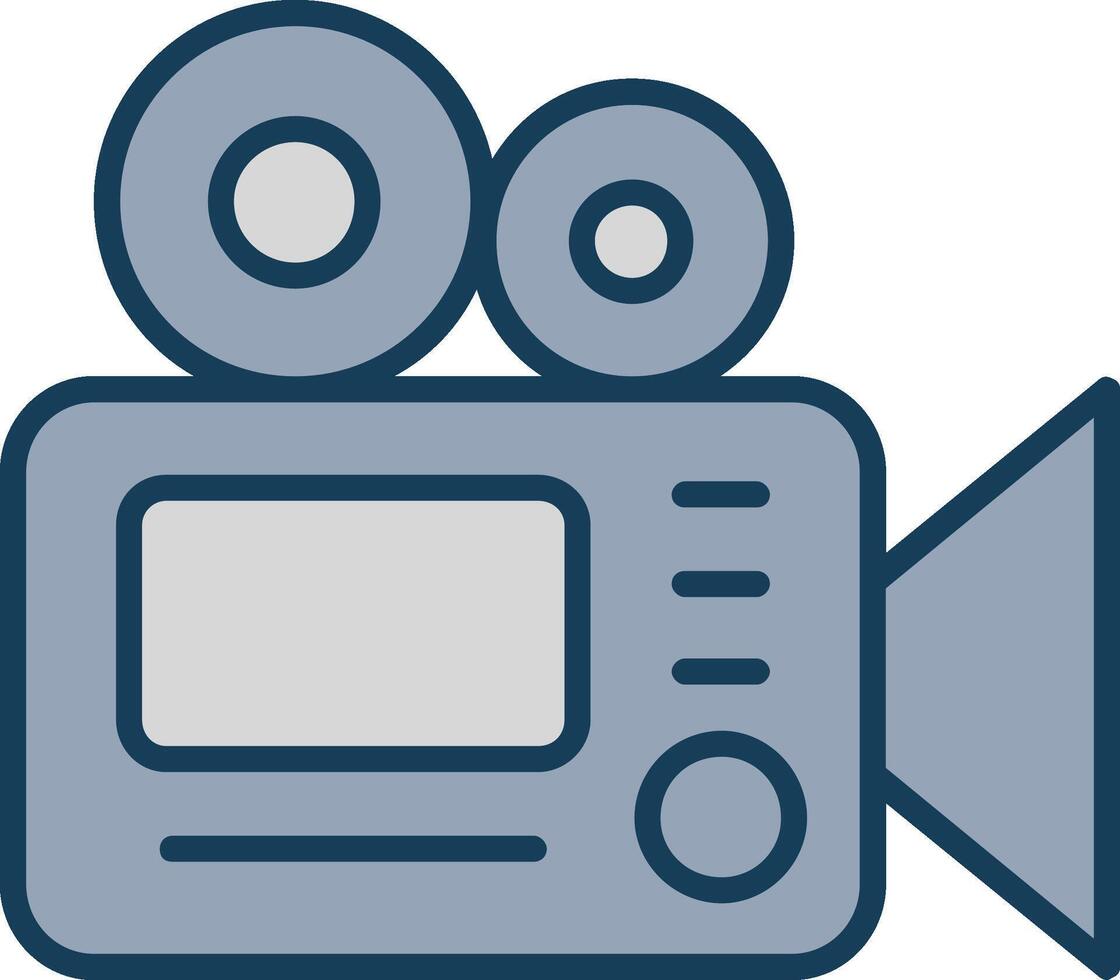 Camera Line Filled Grey Icon vector