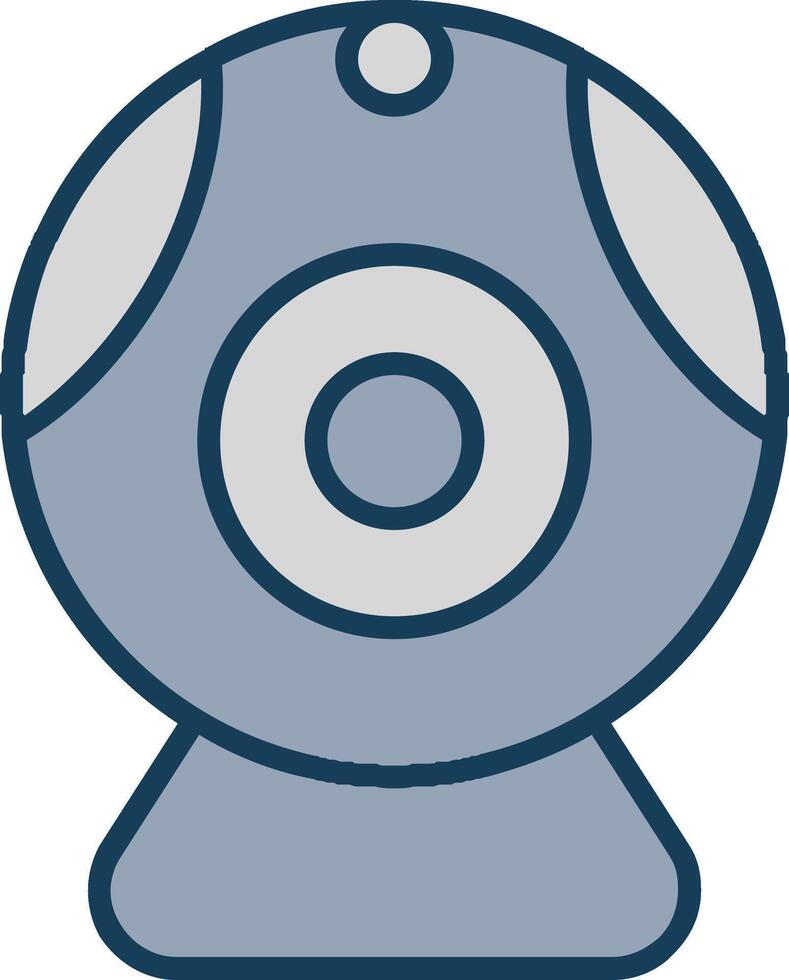 Web camera Line Filled Grey Icon vector