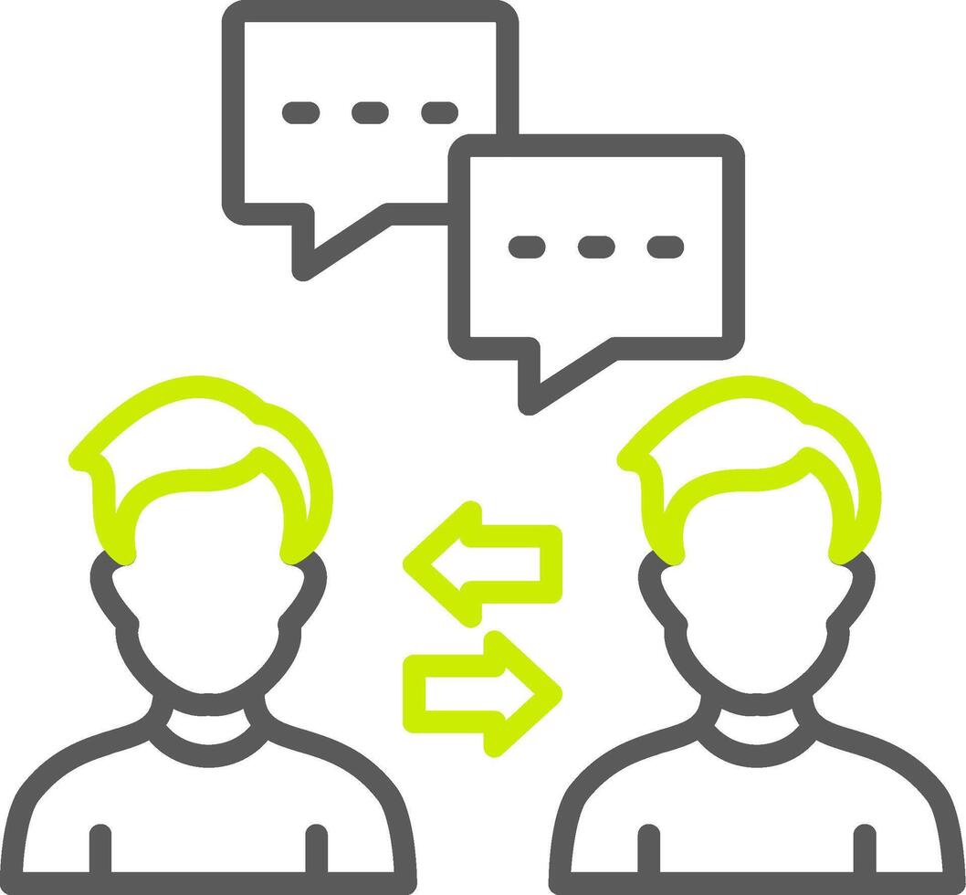 Communication Line Two Color Icon vector