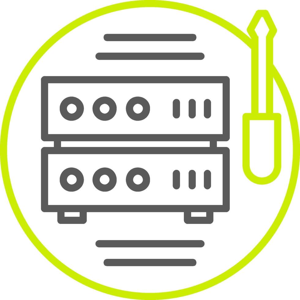 Tech Support Line Two Color Icon vector