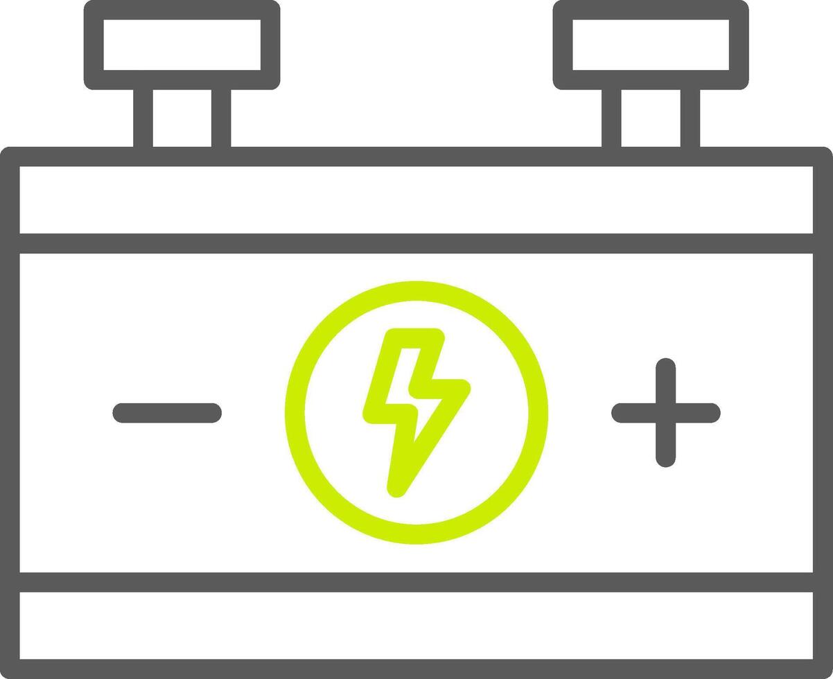 Car Battery Line Two Color Icon vector