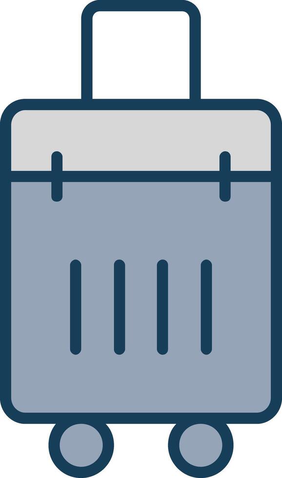 Bag Line Filled Grey Icon vector