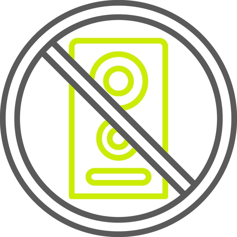 No speaker Line Two Color Icon vector