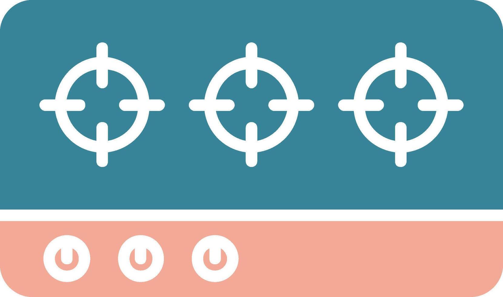 Hob Glyph Two Color Icon vector