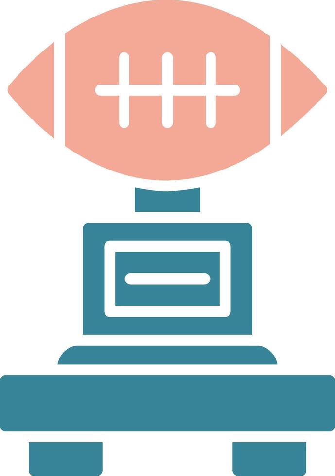 Football Glyph Two Color Icon vector