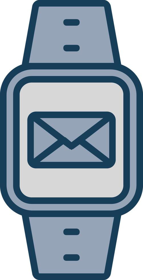 Message Line Filled Grey Icon vector