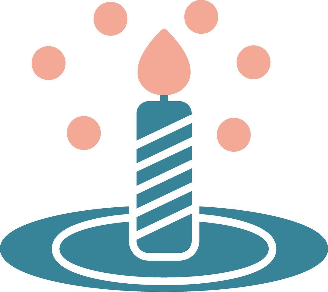 Bunsen Burner Glyph Two Color Icon vector
