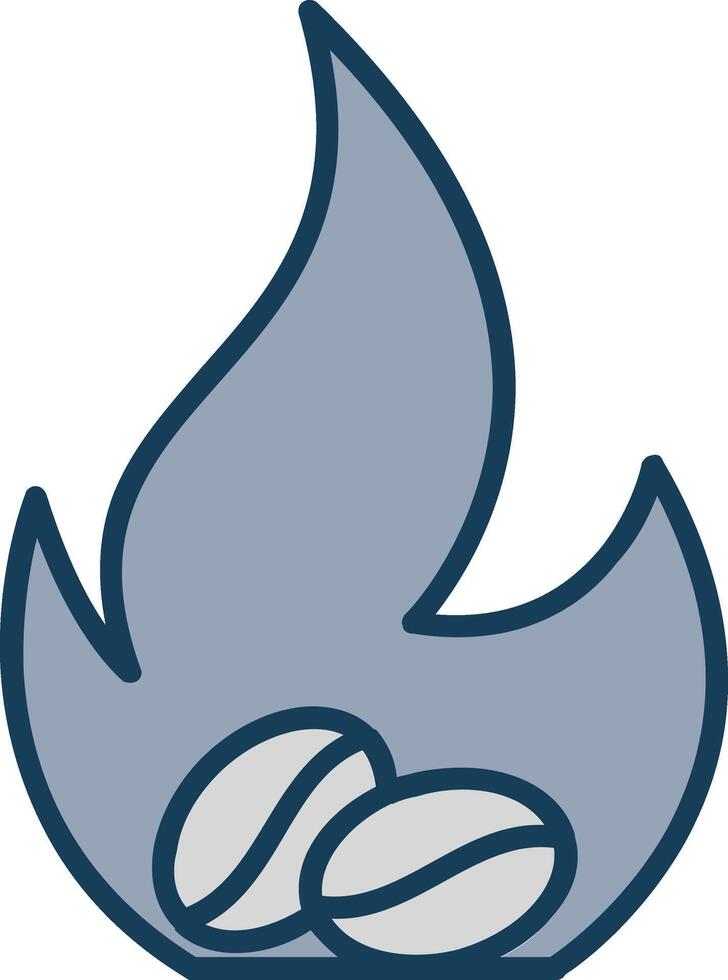 Beans Line Filled Grey Icon vector