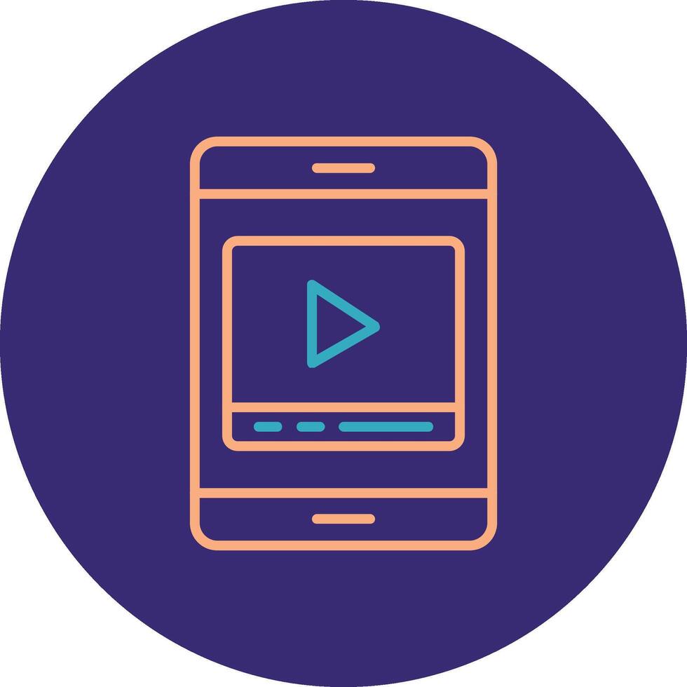 Line Two Color Circle Icon vector