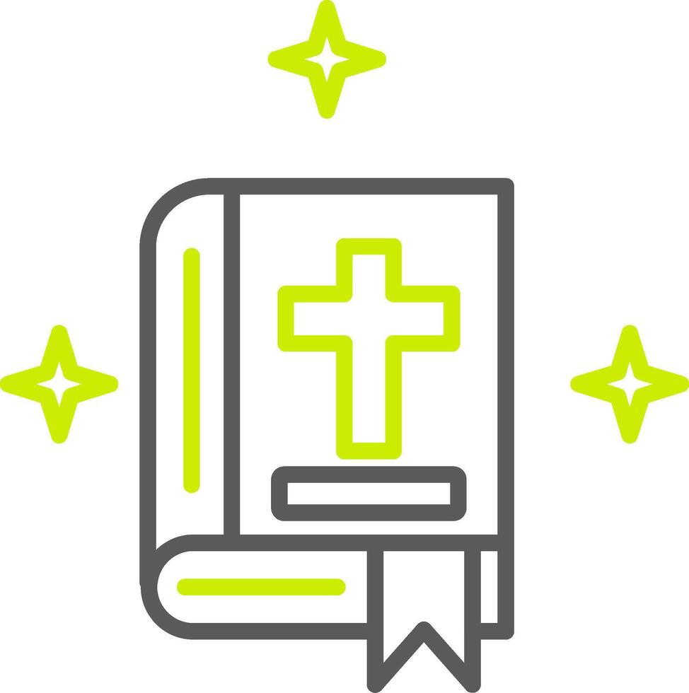 Bible Line Two Color Icon vector