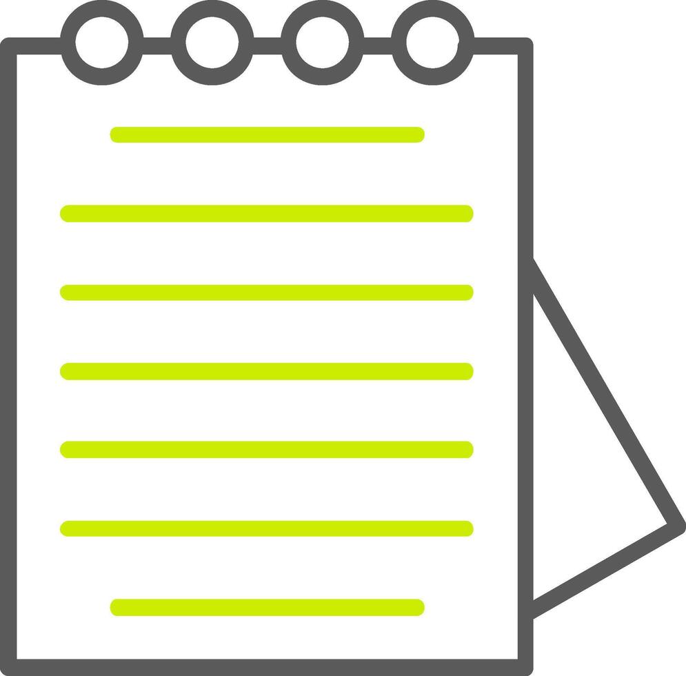 Notepad Line Two Color Icon vector