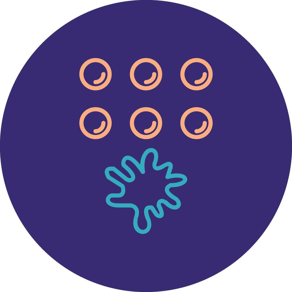 Paintballs Line Two Color Circle Icon vector