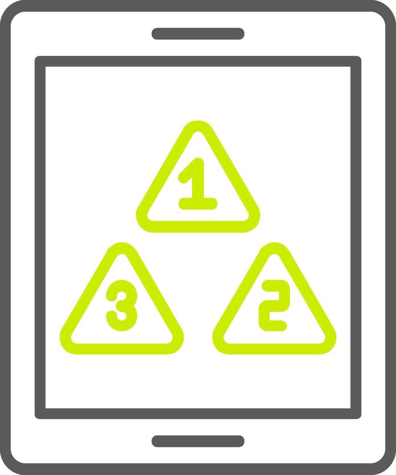 Tablet Line Two Color Icon vector