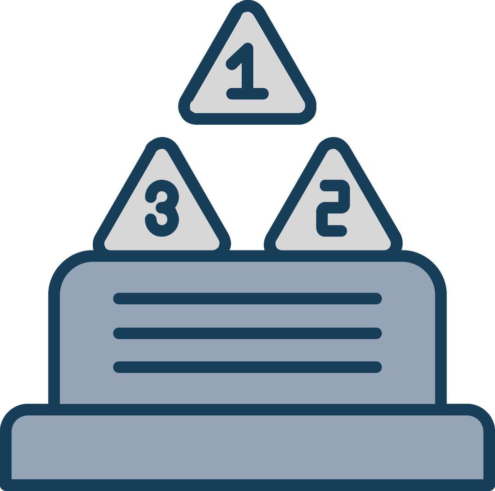 Number Line Filled Grey Icon vector
