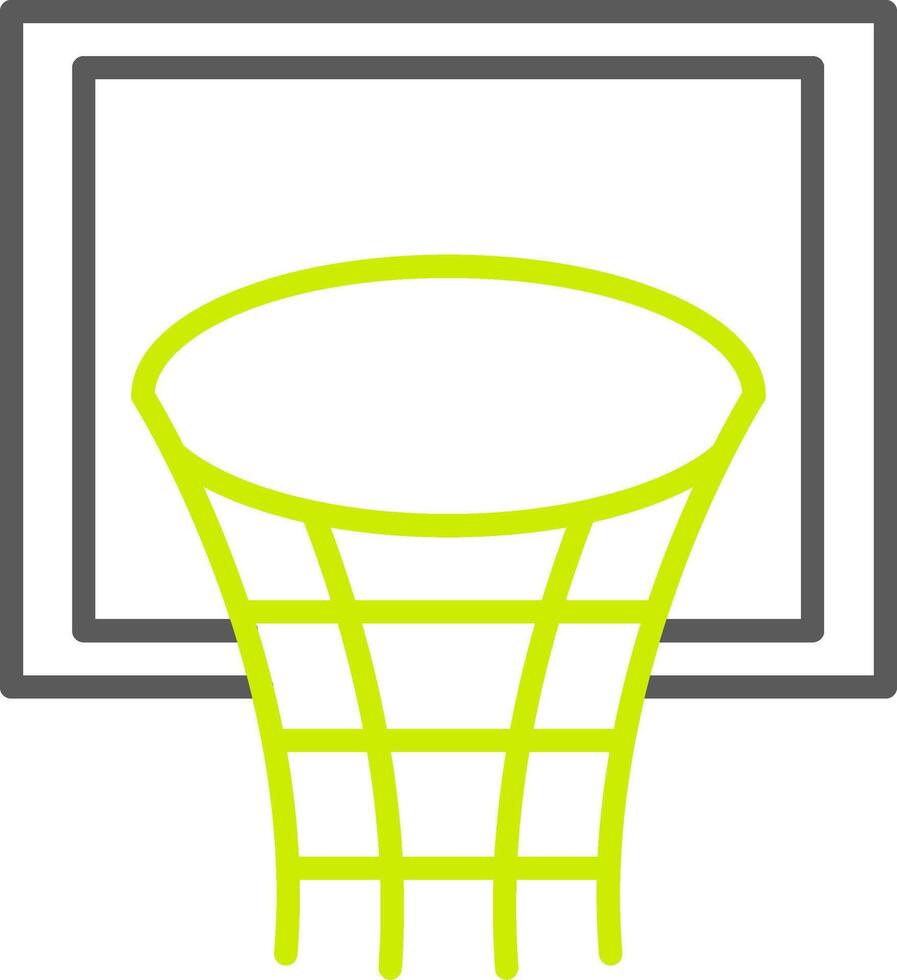 Basketball Hoop Line Two Color Icon vector