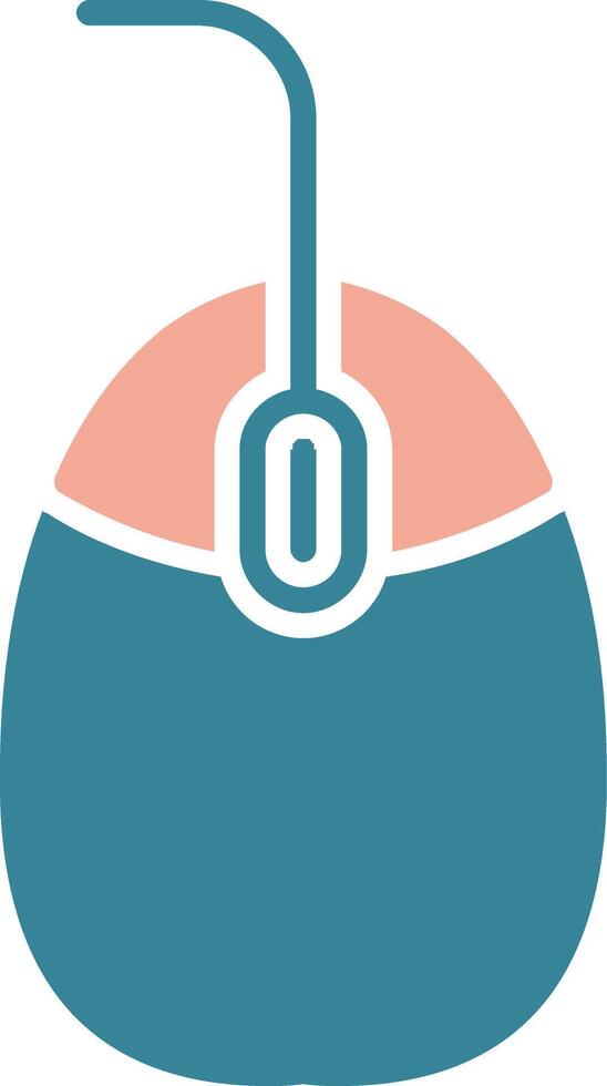 Mouse Glyph Two Color Icon vector
