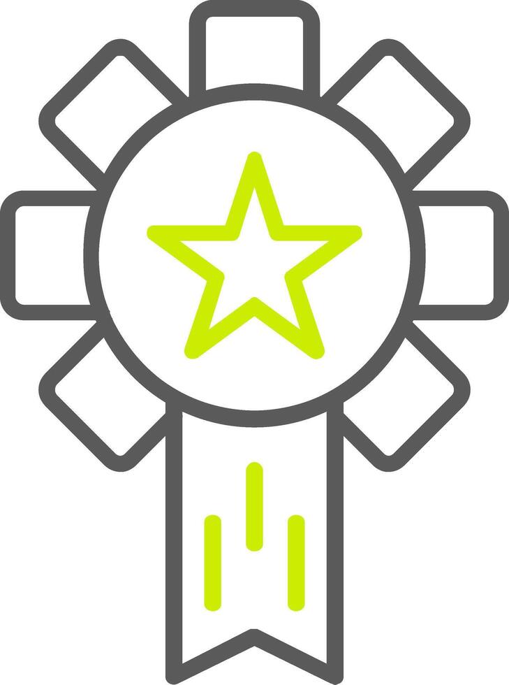 Award Line Two Color Icon vector