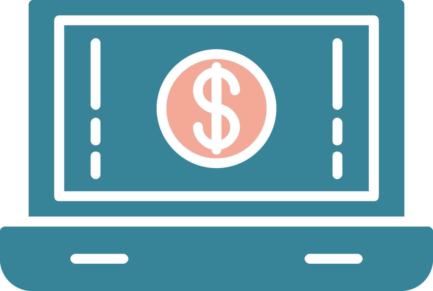 Laptop Glyph Two Color Icon vector