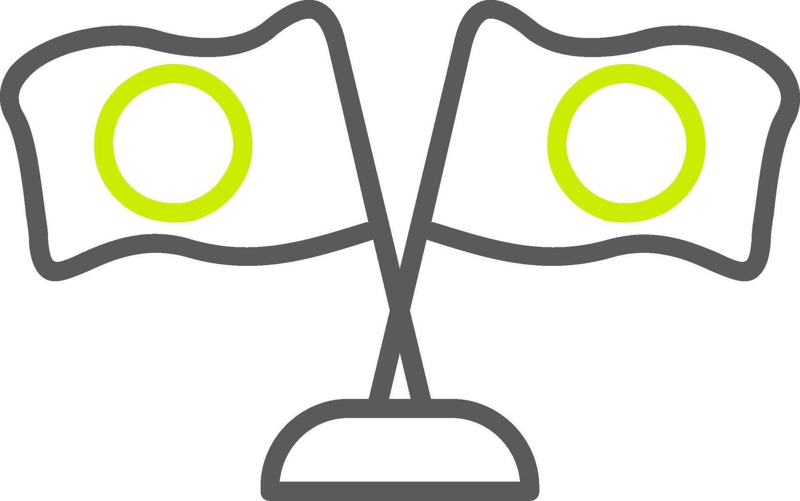 Flags Line Two Color Icon vector