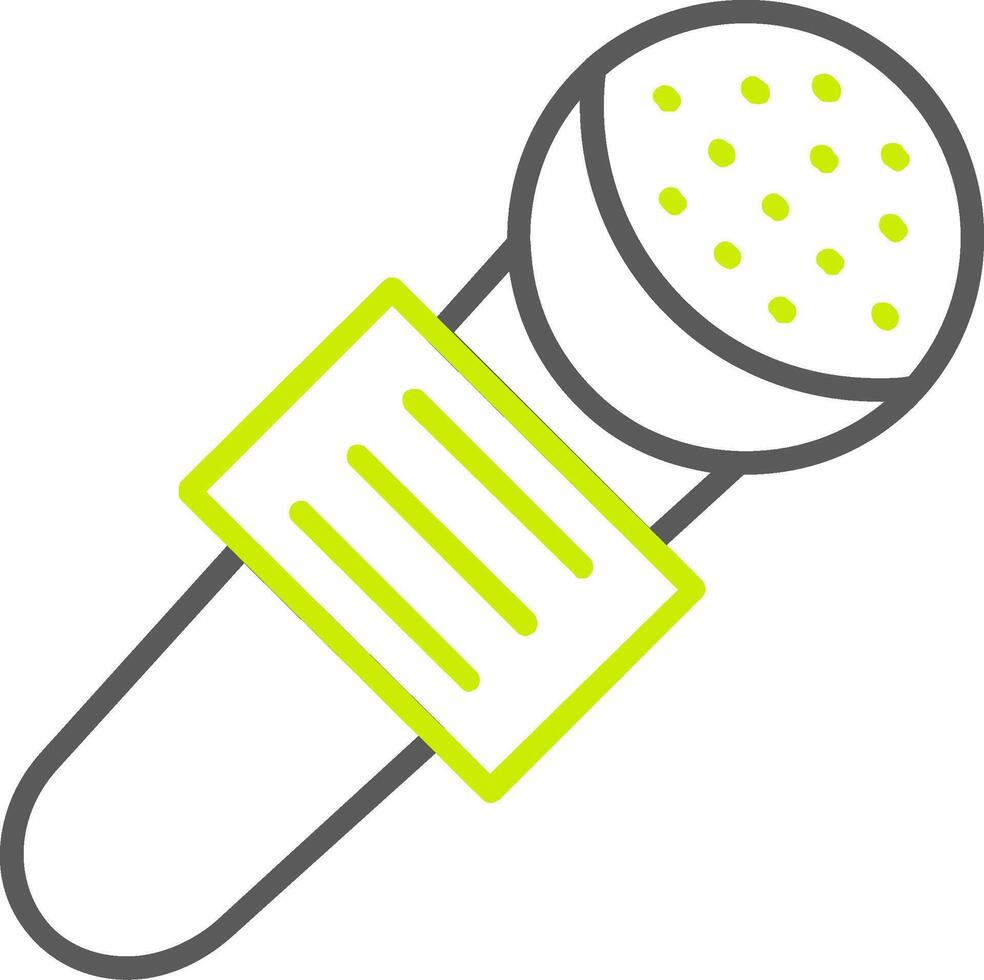 Mic Line Two Color Icon vector