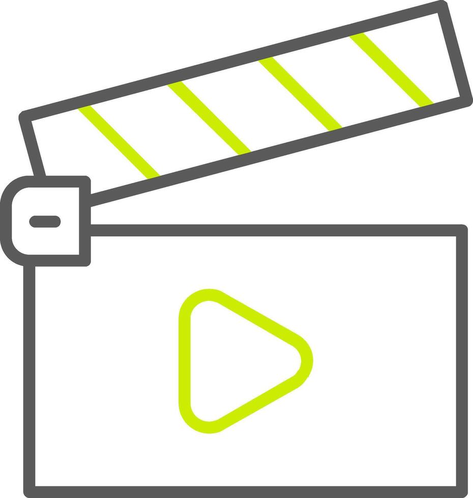 Player Line Two Color Icon vector