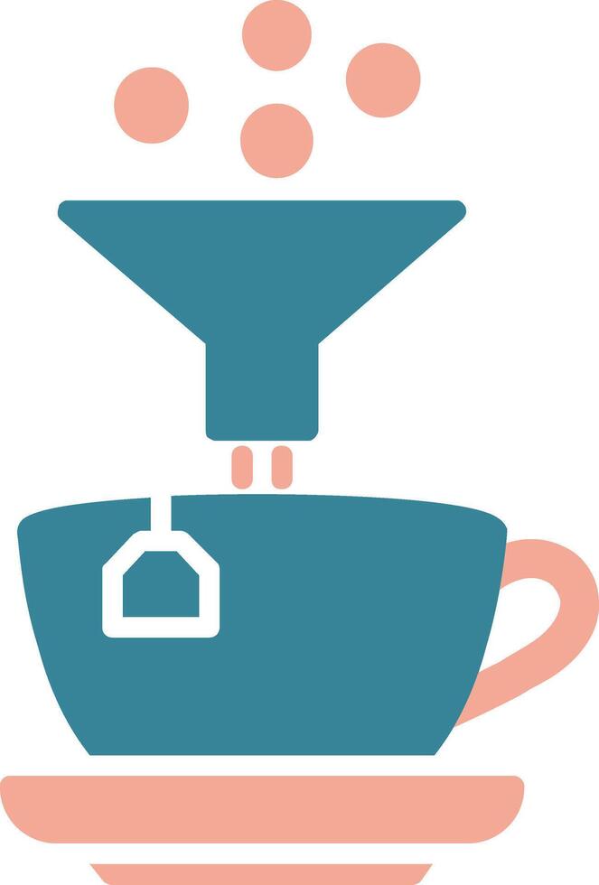 Coffee Filter Glyph Two Color Icon vector