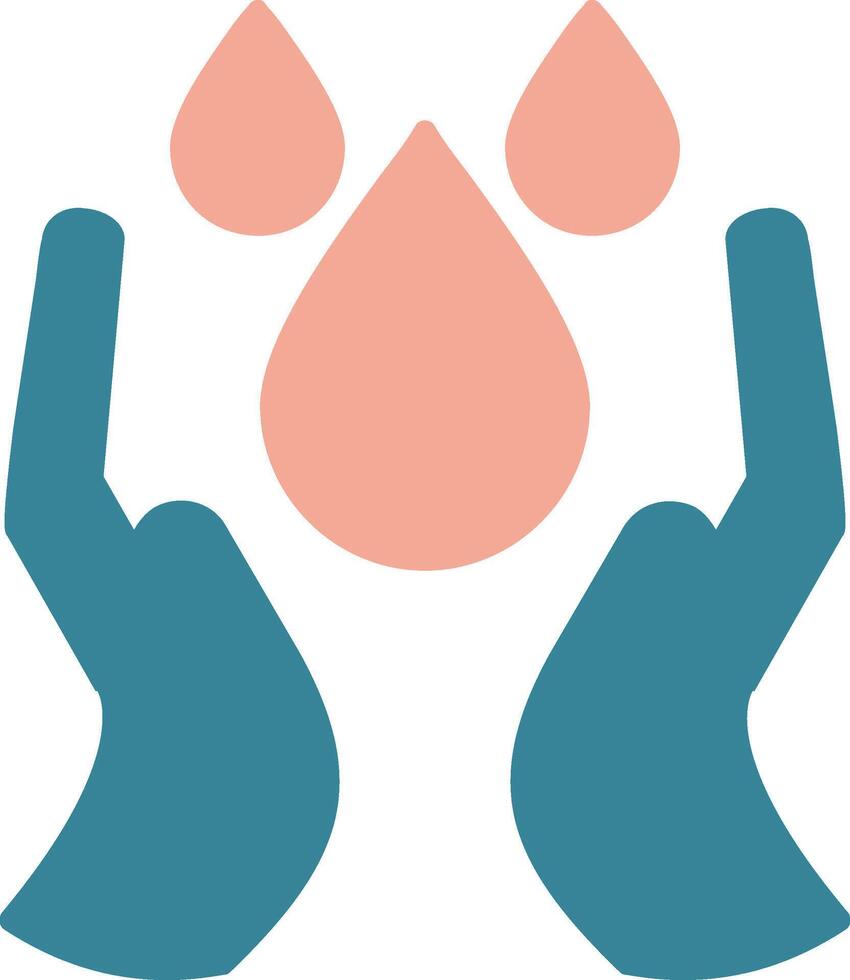 Water Saving Glyph Two Color Icon vector