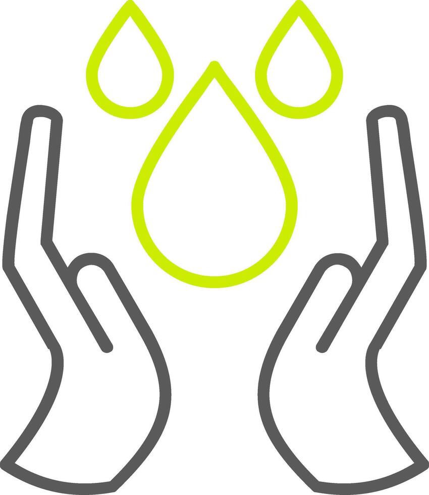 Water Saving Line Two Color Icon vector
