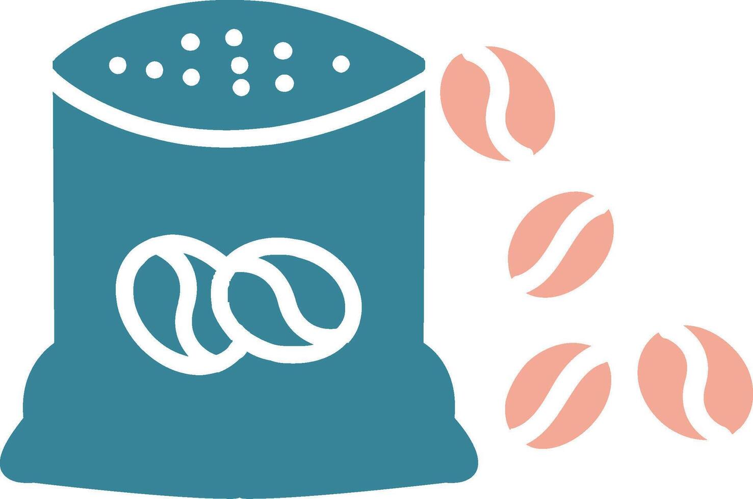 Beans Bag Glyph Two Color Icon vector