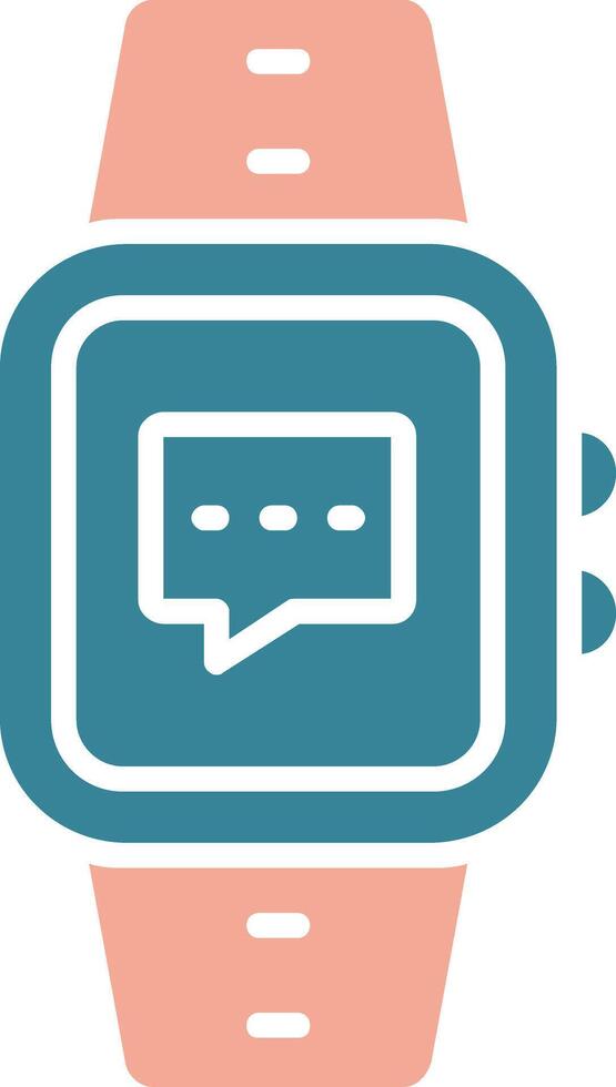 Message Glyph Two Color Icon vector