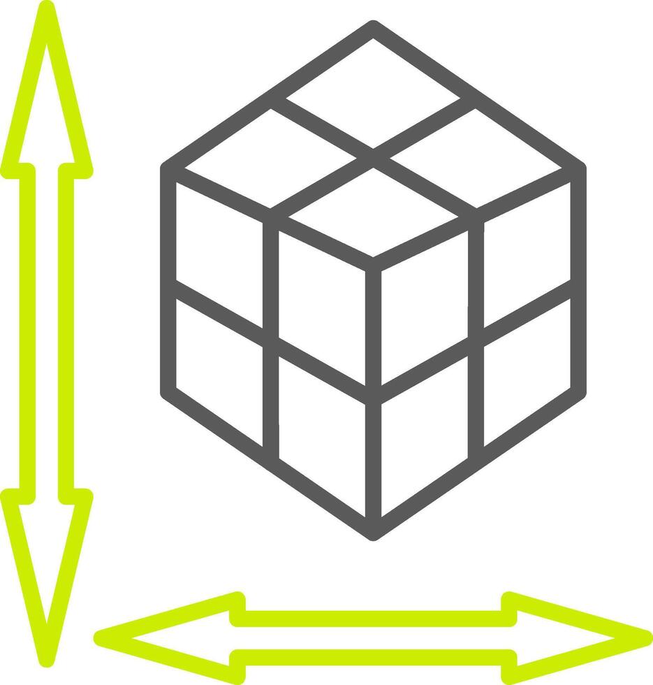 rubik línea dos color icono vector