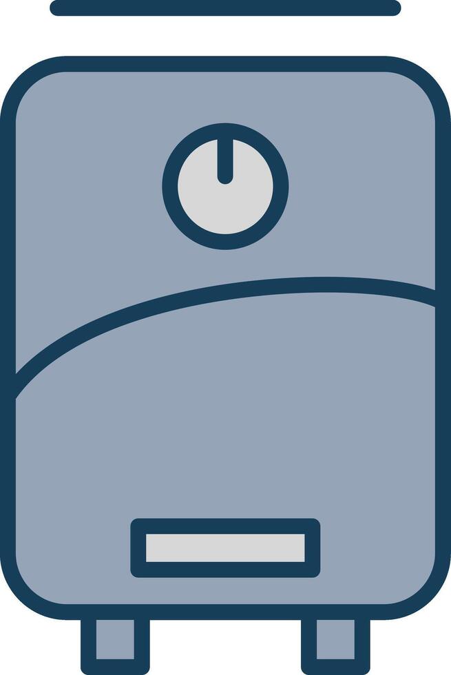 Water Heater Line Filled Grey Icon vector