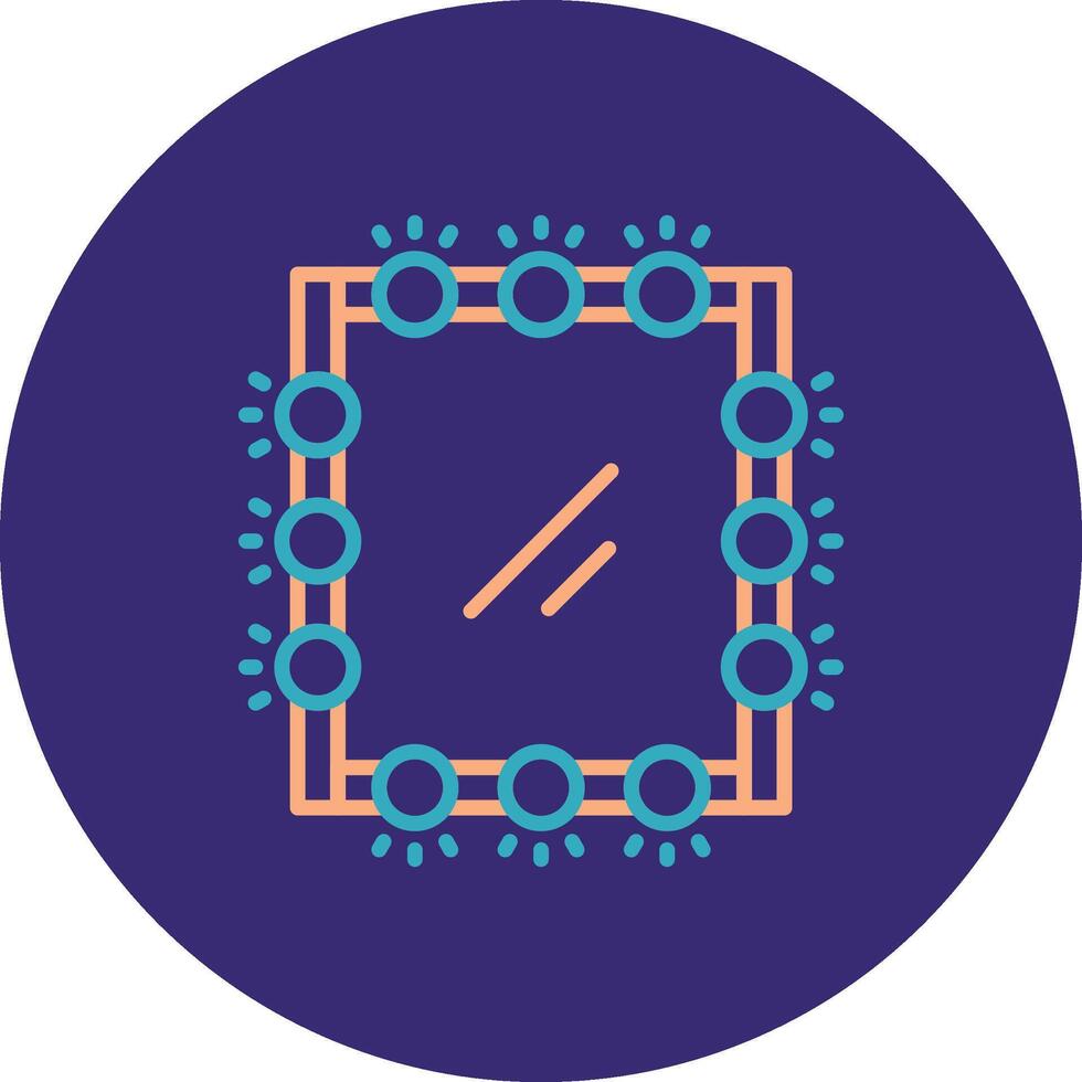 Mirror Line Two Color Circle Icon vector