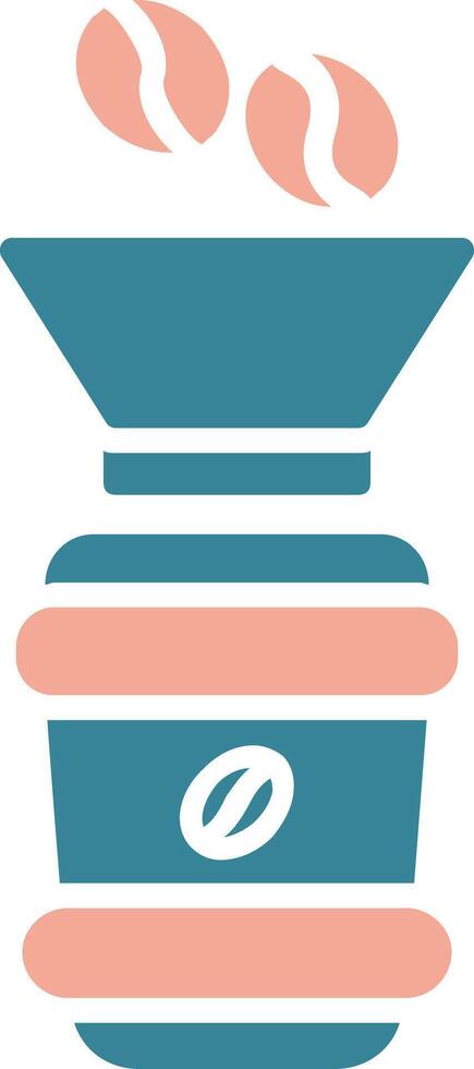 Coffee Filter Glyph Two Color Icon vector