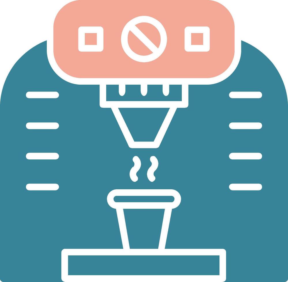 Coffee Machine Glyph Two Color Icon vector
