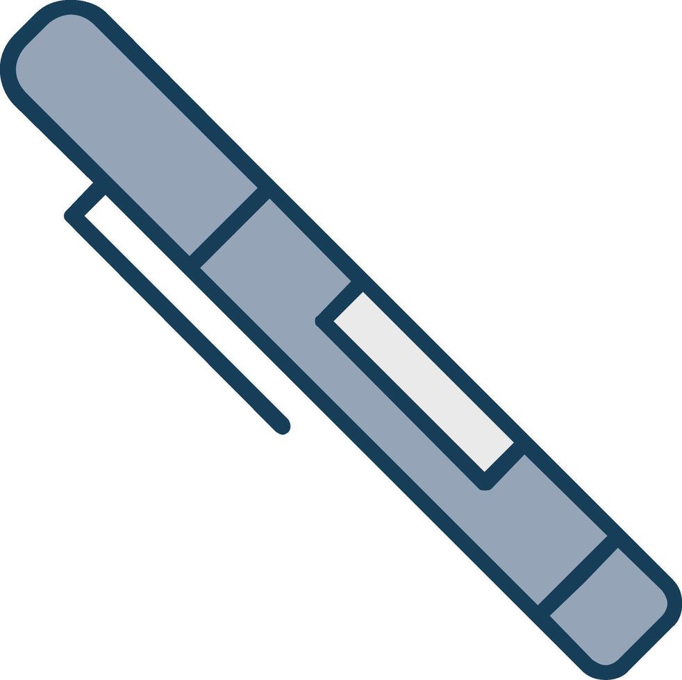 Pen Line Filled Grey Icon vector