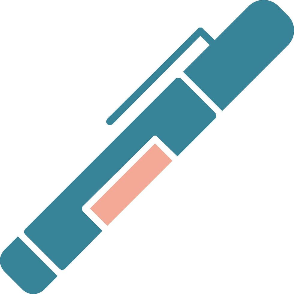 Pen Glyph Two Color Icon vector