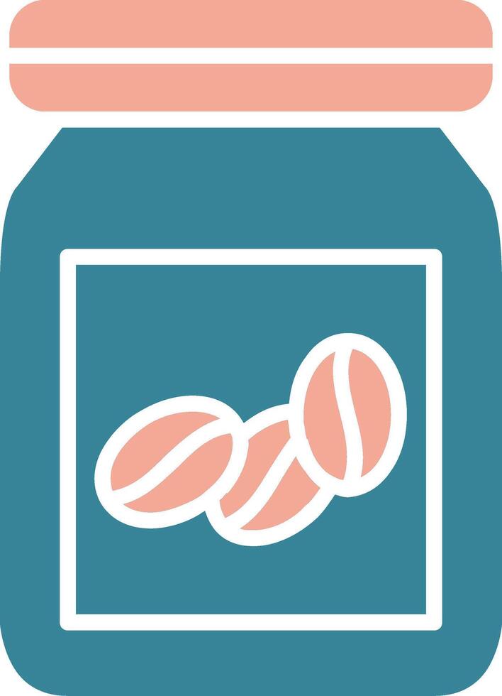 Beans Jar Glyph Two Color Icon vector