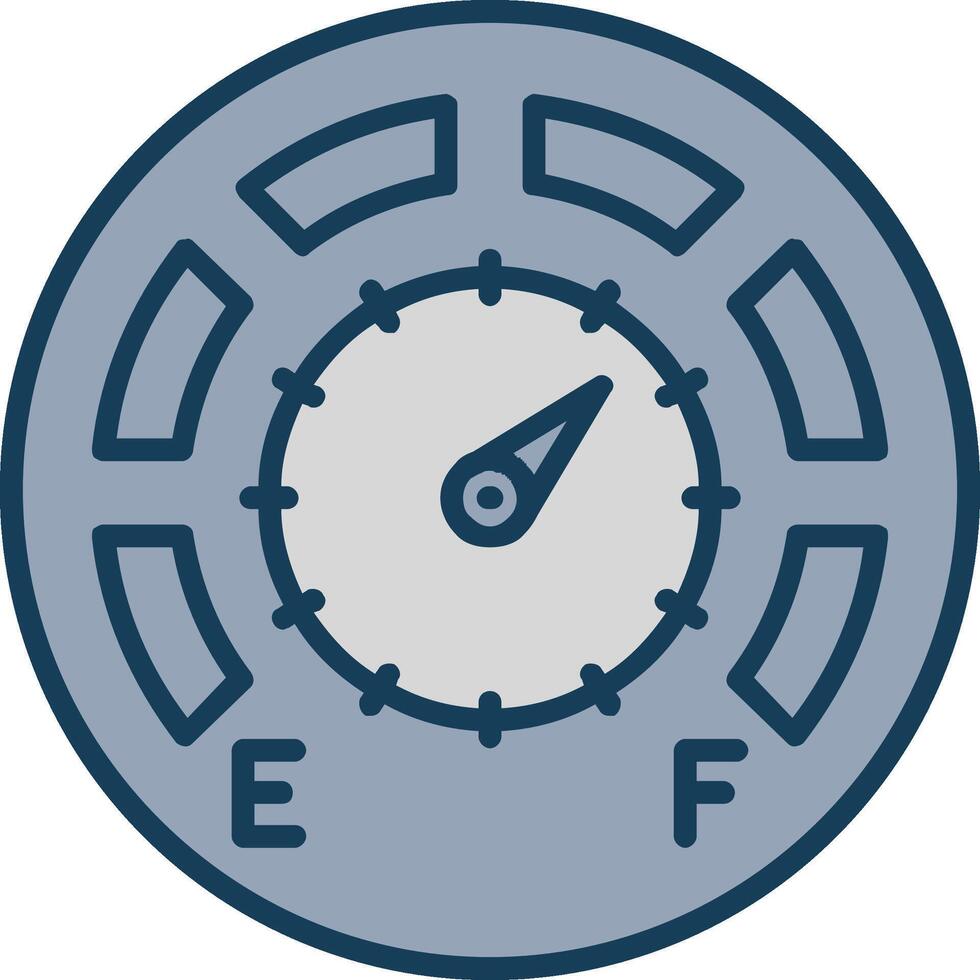 Gauge Line Filled Grey Icon vector