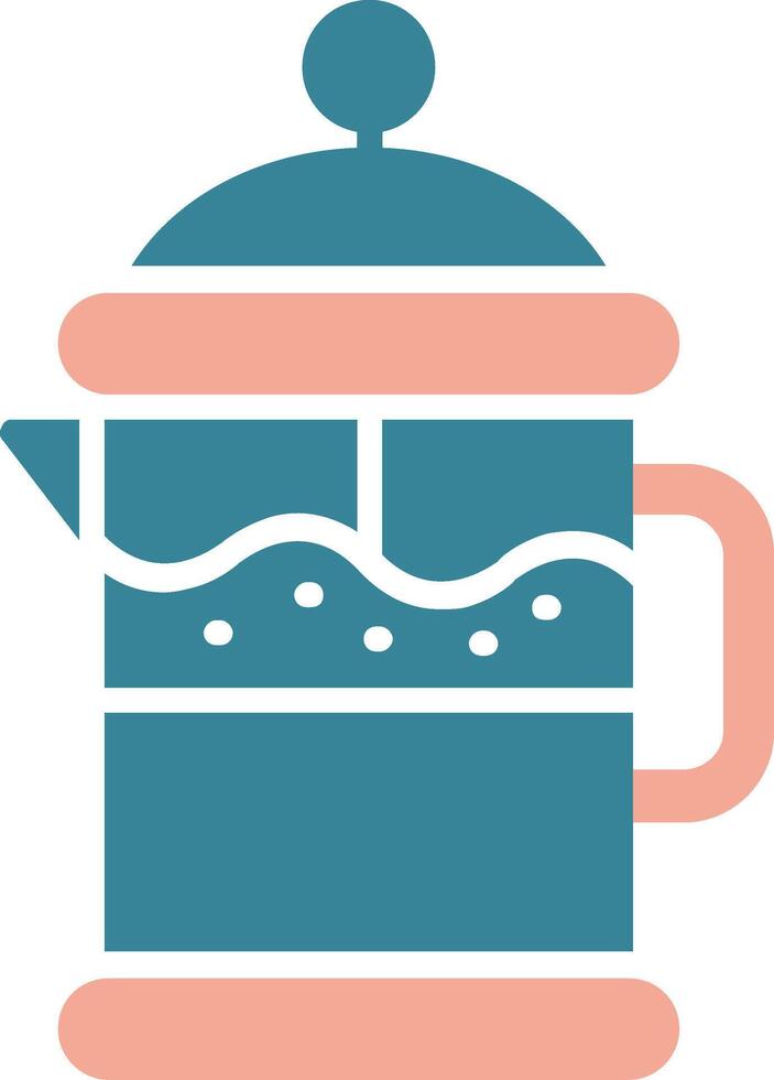 Coffee Filter Glyph Two Color Icon vector