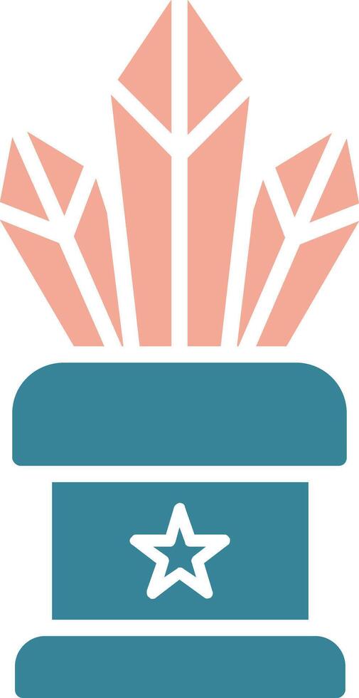 Crystals Glyph Two Color Icon vector