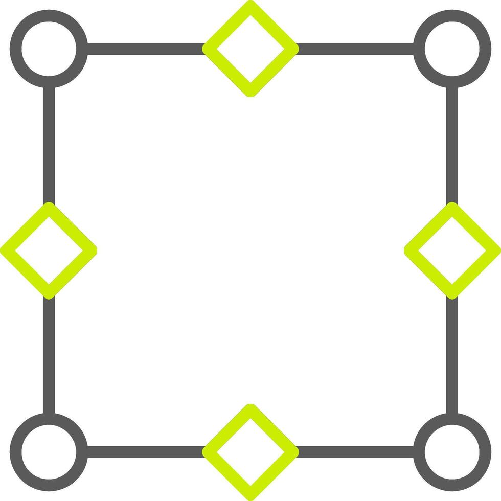 Nodes Line Two Color Icon vector