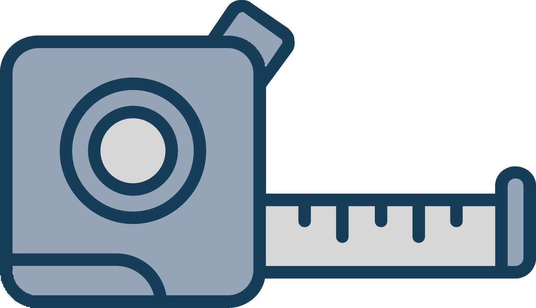 Tape Measure Line Filled Grey Icon vector