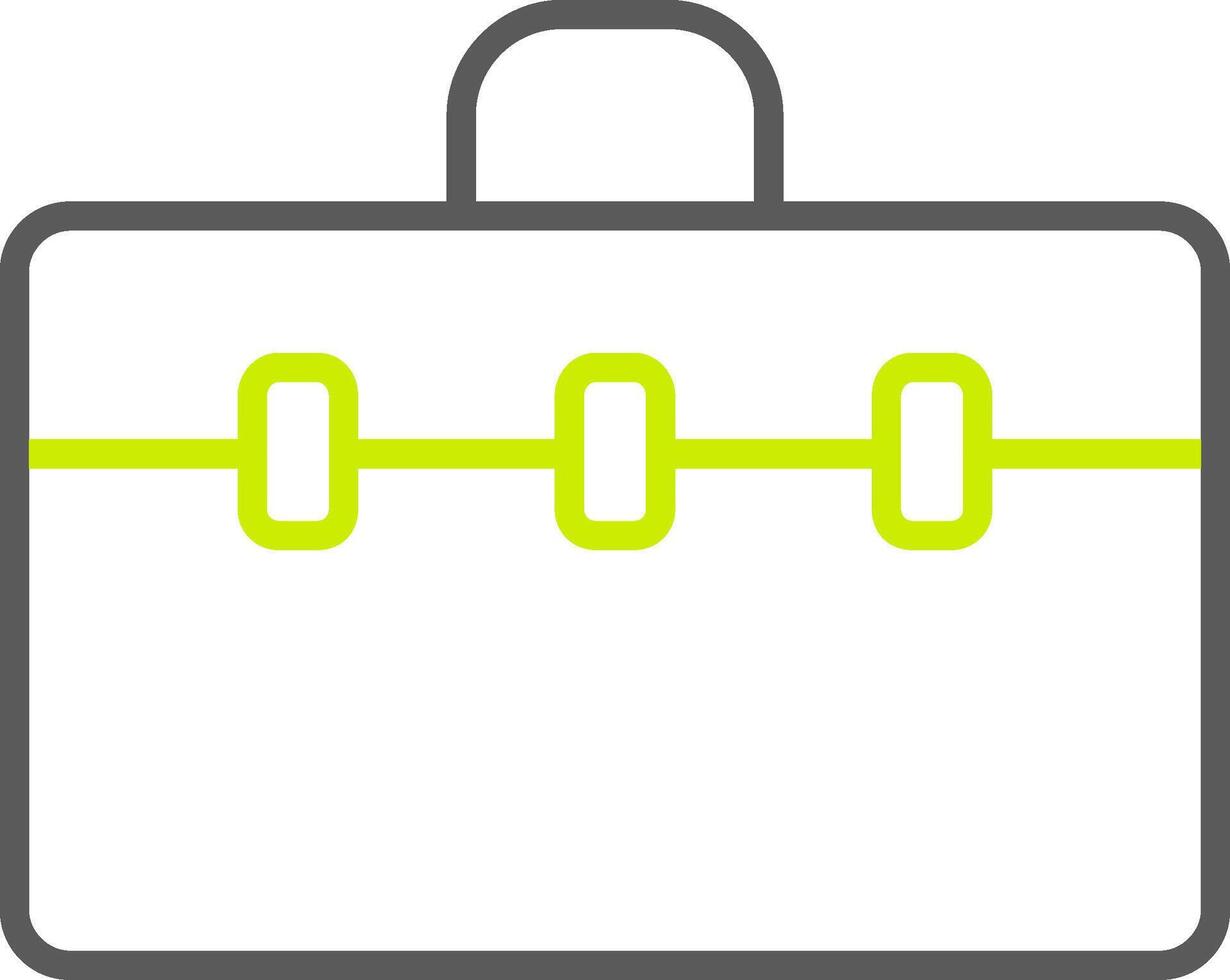 Suitcase Line Two Color Icon vector