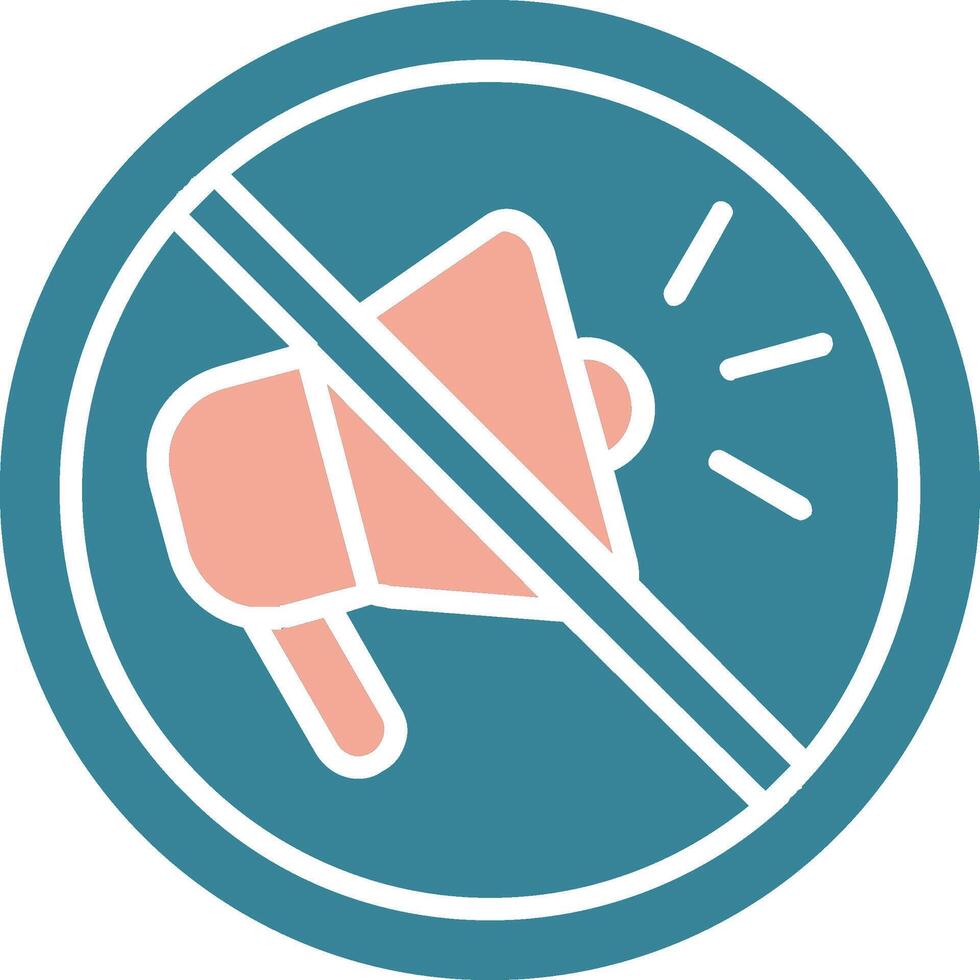 Prohibited Sign Glyph Two Color Icon vector