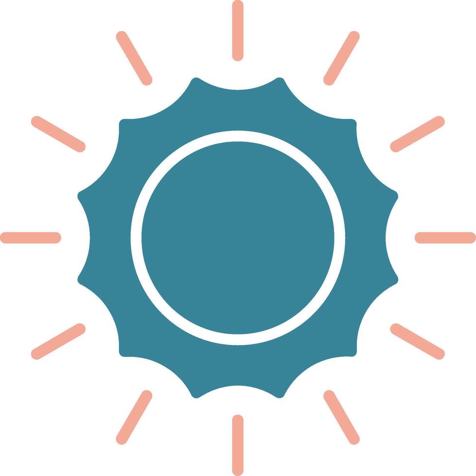 Sun Glyph Two Color Icon vector