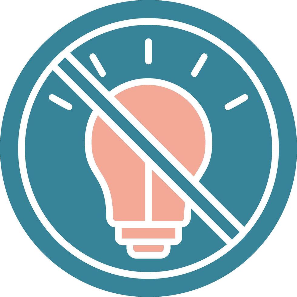 No Lights Glyph Two Color Icon vector