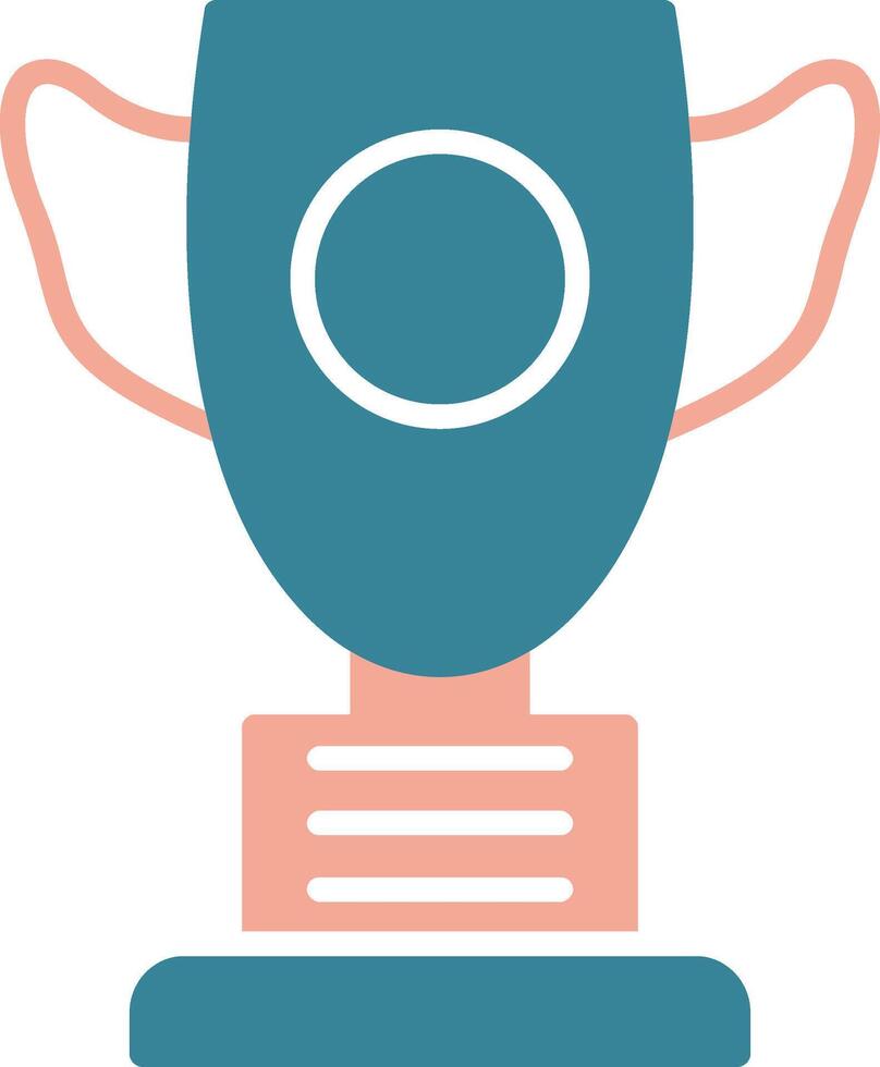 Trophy Glyph Two Color Icon vector